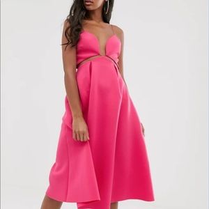 ASOS Plunge Skater Midi Dress